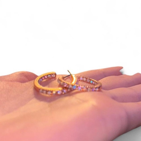 Rose Gold Hoop Earrings - Picture 1 of 4